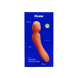 Dame Min Mini Wand Vibrator Papaya packaging featuring smooth silicone, powerful vibrations, and ergonomic design.