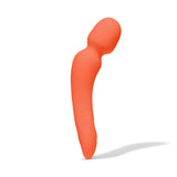 Dame Min Mini Wand Vibrator Papaya, a small and powerful silicone vibrator for precision pleasure.