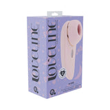 LoveLine Aurie AirTapTech Rechargeable Vibrator Pink packaging featuring air pulse suction and tapping vibration technology.