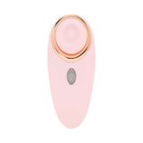 LoveLine Aurie AirTapTech Rechargeable Vibrator Pink top view with gold accents and a sleek design.