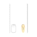 LoveLine Aurie AirTapTech Rechargeable Vibrator Yellow next to a can for size comparison.