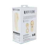 LoveLine Aurie AirTapTech Rechargeable Vibrator Yellow packaging showcasing its innovative design and features.