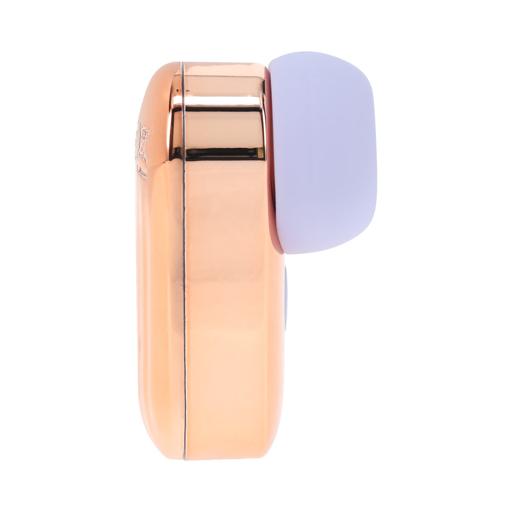 Loveline Budsie Airtaptech Rechargeable Vibrator Lavender in rose gold and lavender color, compact design for discreet pleasure.