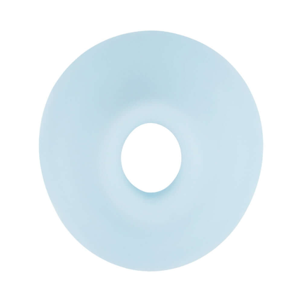 LoveLine Darling AirTapTech Rechargeable Vibrator Blue, a stylish light blue silicone pleasure device with a unique design.