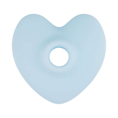 LoveLine Darling AirTapTech Rechargeable Vibrator Blue in a heart shape design, showcasing its unique and stylish appearance.