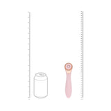 LoveLine Darling AirTapTech Rechargeable Vibrator Pink alongside a soda can for size comparison.