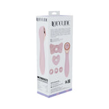 LoveLine Darling AirTapTech Rechargeable Vibrator Pink packaging with attachments displayed.