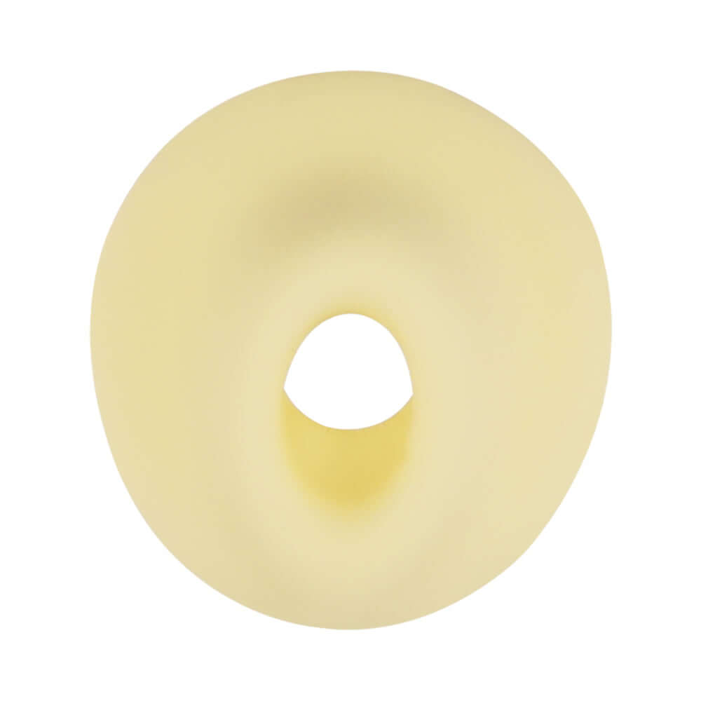 LoveLine Darling AirTapTech Rechargeable Vibrator Yellow, close-up view of its unique scepter-shaped design in yellow.