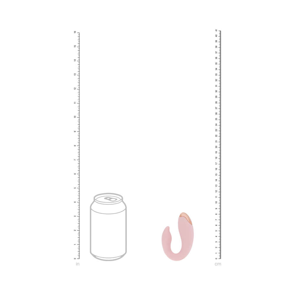 LoveLine Daydream AirTapTech Rechargeable Vibrator Pink next to a can for size comparison