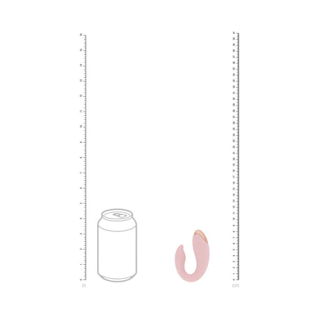 LoveLine Daydream AirTapTech Rechargeable Vibrator Pink next to a can for size comparison