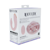 LoveLine Daydream AirTapTech Rechargeable Vibrator Pink packaging showcasing dual stimulation features and user instructions.