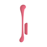 LoveLine FlexEase Bend Vibe Liquid Silicone Pink flexible dual-ended vibrator with a bendable shaft.