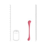 LoveLine FlexEase Bend Vibe Liquid Silicone Pink shown next to a can for size comparison.