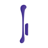 LoveLine FlexEase Bend Vibe Liquid Silicone Purple showing flexible dual-ended vibrator design.