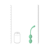 LoveLine PelviFit Beads Kegel Vibe Waterproof Remote Green shown next to a soda can for size comparison.