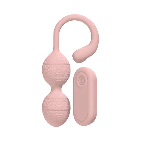 LoveLine PelviFit Beads Kegel Vibe Waterproof Remote Pink with dual beads and remote control in soft pink color