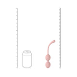 LoveLine PelviFit Beads Kegel Vibe Waterproof Remote Pink next to a soda can for size reference.