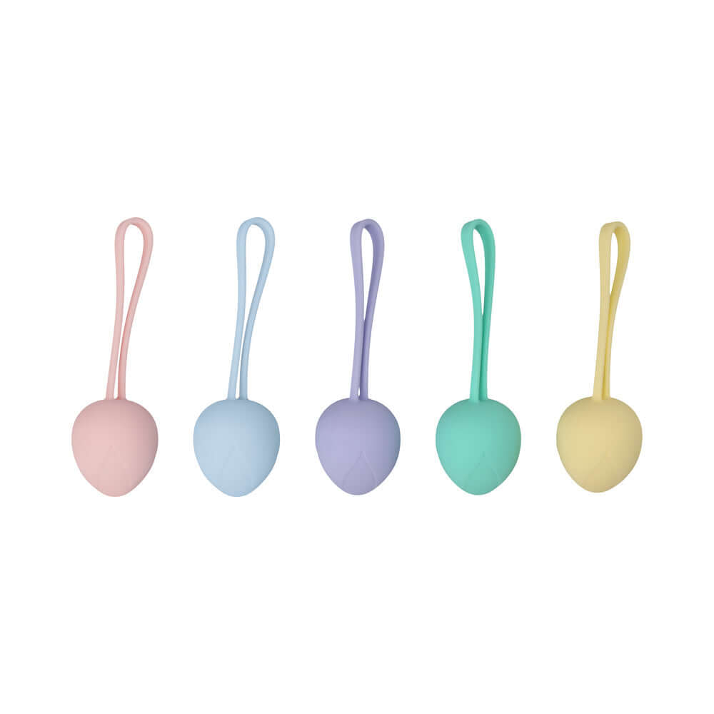 LoveLine PelviFit Berry Kegel Kit Multiweight Waterproof set of colorful Kegel balls for pelvic floor strengthening.
