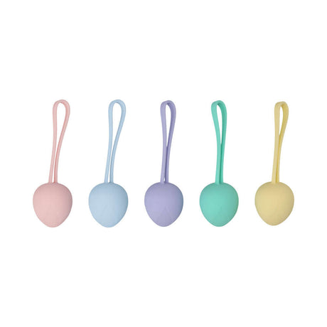 LoveLine PelviFit Berry Kegel Kit Multiweight Waterproof set of colorful Kegel balls for pelvic floor strengthening.