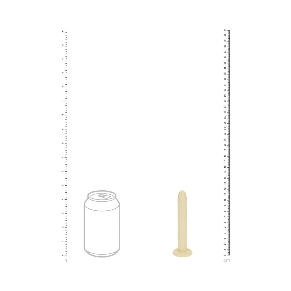 LoveLine PelviFit Expanding Vaginal Dilator Set Silicone next to a can for size comparison.