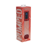 PUMPED MegaLift Automatic Waterproof Metallic Red packaging showcasing its design and features.