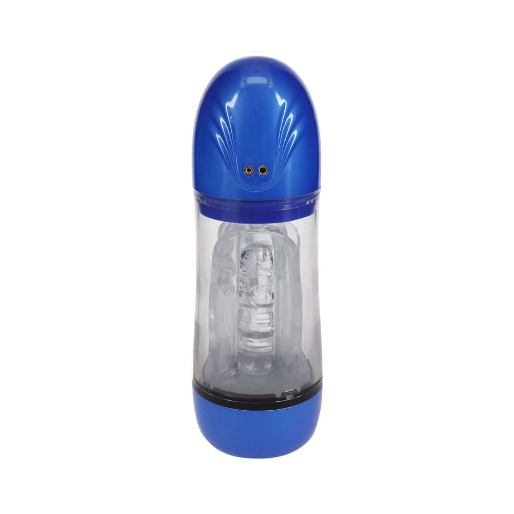 PUMPED SonicPull Masturbator Suction Vibration Blue, a powerful stroker with strong vibration and deep suction.