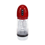 PUMPED SonicPull Masturbator Suction Vibration Red, a high-performance stroker for intense pleasure.