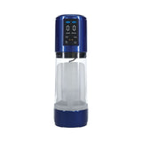 PUMPED UltraLift Automatic Masturbator Waterproof Blue with digital display and transparent sleeve.