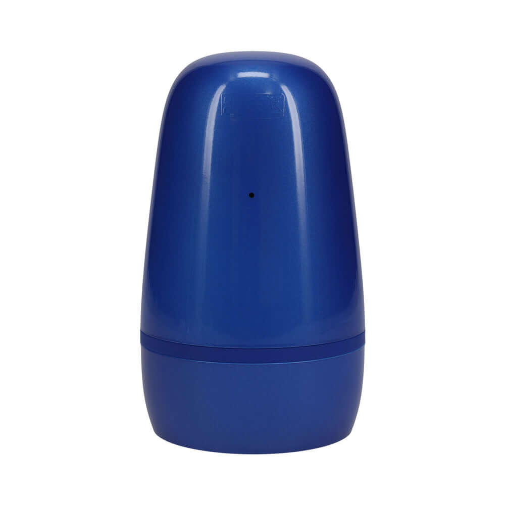 PUMPED Vibrobator Masturbator Negative Pressure Suction Blue - side view of the product.