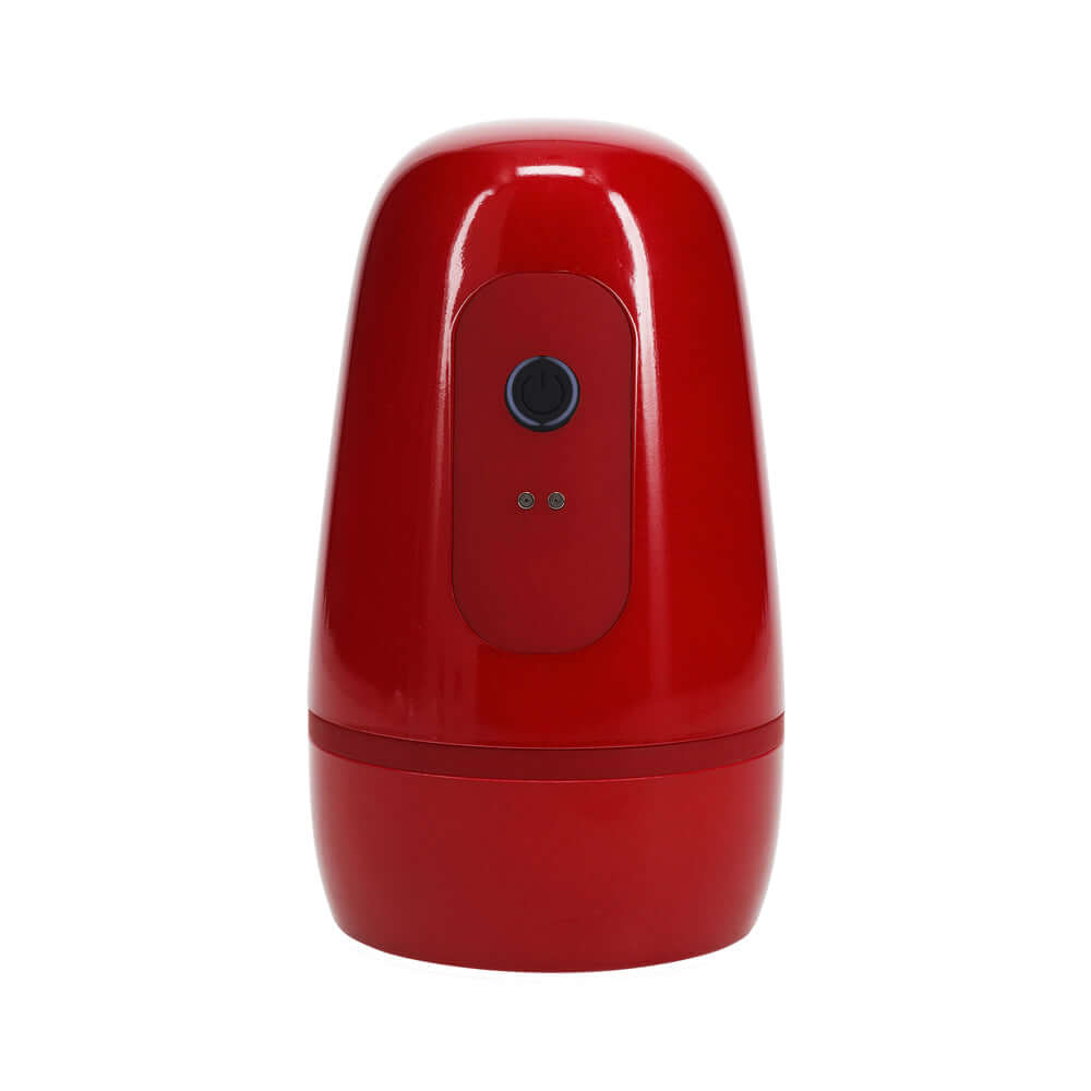 PUMPED Vibrobator Masturbator Negative Pressure Suction Vibration Red, sleek red design for enhanced pleasure.