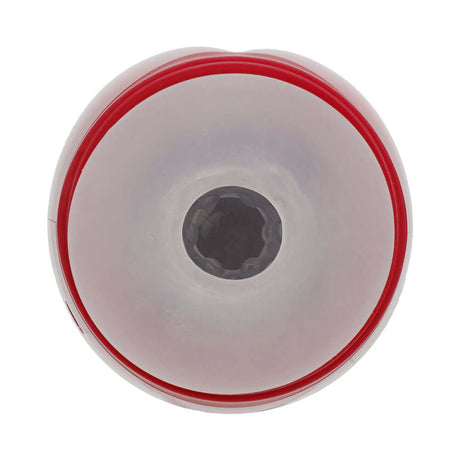 PUMPED Virtuo Masturbator Suction Vibration Phone Attachment top view showing design and opening.