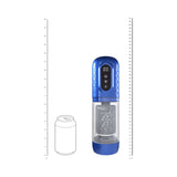 PUMPED Vortex Masturbator Metallic Blue with advanced suction and rotation technology.
