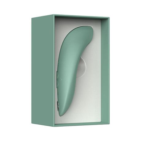 We-Vibe Melt 2 Pleasure Air Clitoral Stimulator Sage in its elegant packaging, highlighting its sleek design.
