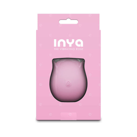 INYA The Vibrating Rose Pink packaging featuring a charming rose-shaped design in pink.