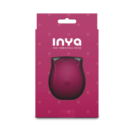 INYA The Vibrating Rose Red packaging displayed in an elegant design with branding and product details.