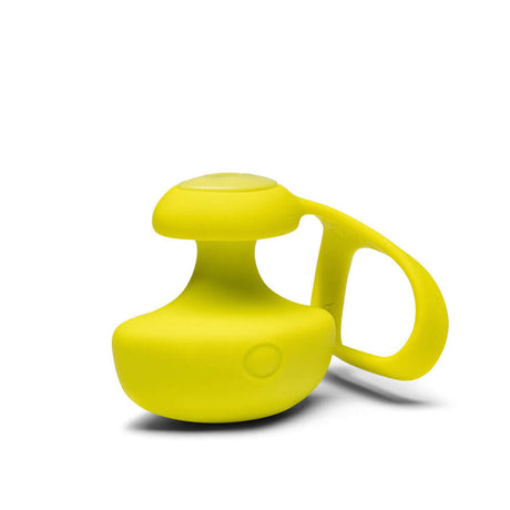 Dame Fin 2.0 Finger Vibrator Citrus in vibrant yellow color with ergonomic design for enhanced touch.