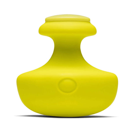Dame Fin 2.0 Finger Vibrator Citrus featuring a smooth and ergonomic design in vibrant yellow.