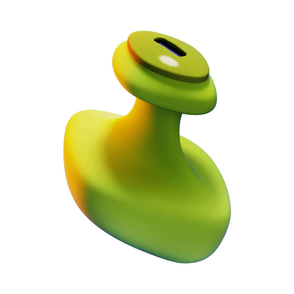 Dame Fin 2.0 Finger Vibrator Citrus in vibrant green color, ergonomically designed for enhanced pleasure.