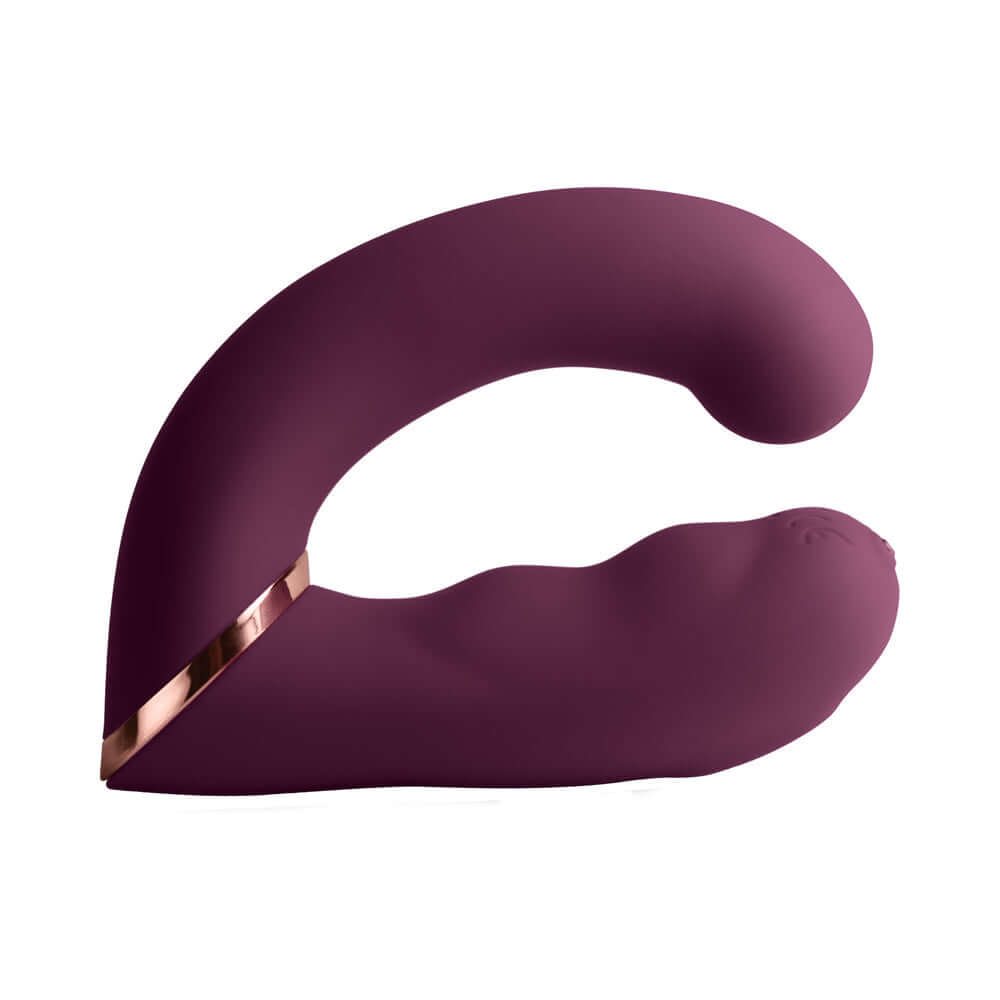 Rocks-Off Gemini Dual Stimulator Burgundy, a dual-motor wearable vibrator for intimate pleasure.
