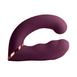 Rocks-Off Gemini Dual Stimulator Burgundy, a dual-motor wearable vibrator for intimate pleasure.
