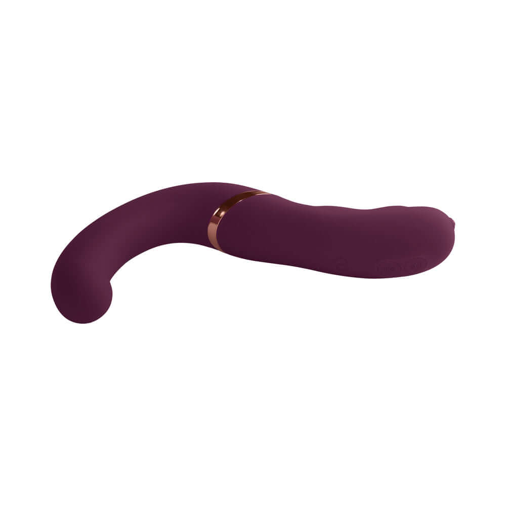 Rocks-Off Gemini Dual Stimulator Burgundy, a velvet-touch wearable vibrator for intimate pleasure.
