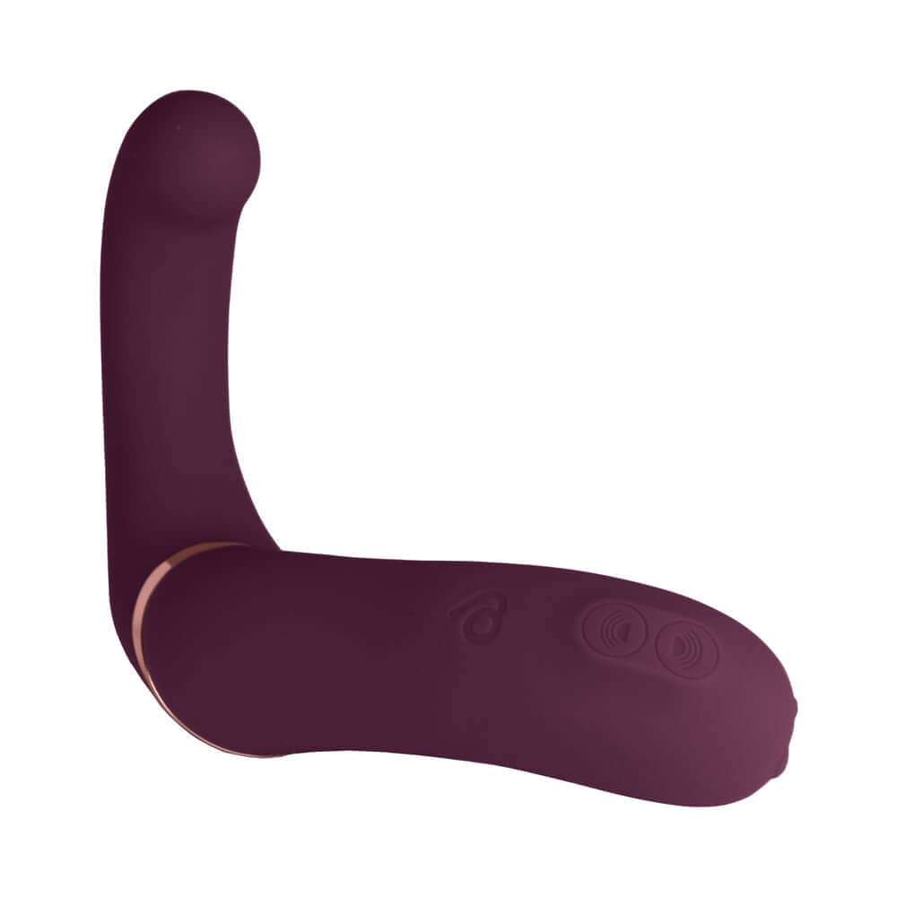 Rocks-Off Gemini Dual Stimulator Burgundy in a sleek design, made of body-safe silicone for pleasure and intimacy.