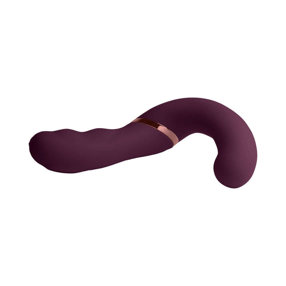 Rocks-Off Gemini Dual Stimulator Burgundy, a silicone wearable vibrator with dual-motor stimulation for enhanced pleasure.