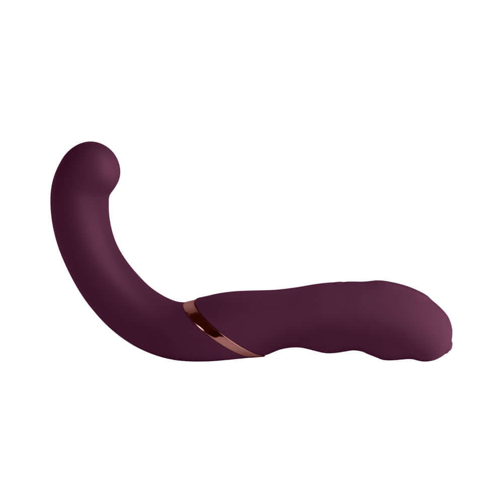 Rocks-Off Gemini Dual Stimulator Burgundy, a velvet-touch wearable vibrator for dual-motor stimulation.