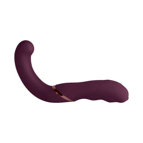 Rocks-Off Gemini Dual Stimulator Burgundy, a velvet-touch wearable vibrator for dual-motor stimulation.