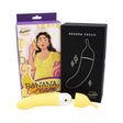 Banana Cream Air Pulse and G-Spot Vibrator packaging with toy, featuring a playful banana design.