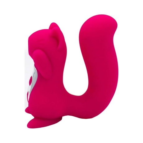 Screaming Squirrel Air Pulse & G-Spot Vibrator in vibrant pink color with playful design