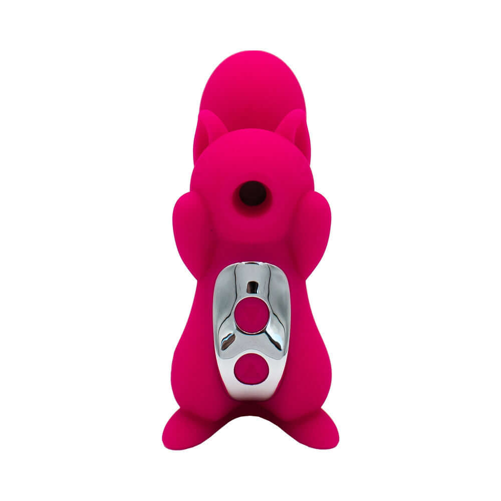 Screaming Squirrel Air Pulse & G-Spot Vibrator in vibrant pink color with sleek controls