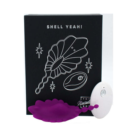 Shell Yeah Remote Controlled Wearable Panty Vibrator with remote and packaging design.