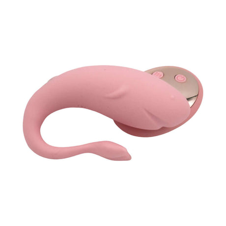 Orcasm Remote Controlled Wearable Egg Vibrator in a whale-inspired design, perfect for internal and external stimulation.